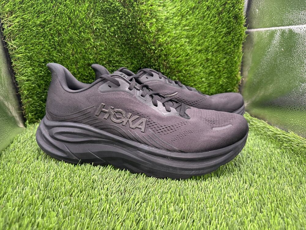 Hoka One One Clifton 11 1176572-BBLC Athletic Sneaker Mens 12D Black Mesh Sports